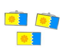 Viña Del Mar (Cile) Bandiera Gemelli E Fermacravatta Set