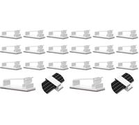 Vinabo 10 Pezzi Clip Cavo Autoadesivo, Cavo Gestione, Fermacavi Supporto Organizer la Gestione dei cavi,per TV, PC, laptop, cavo Ethernet, scrivania, casa, ufficio,Bianco (Confezione da 2)