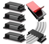 Vinabo 10 Pezzi Durevole Organizer Autoadesivo Clip Cavo per TV PC Scrivania