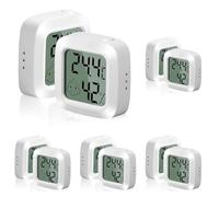 Vinabo 2 Pezzi Igrometro Termometro Digitale, Mini Termoigrometro, Portatile Igrometro Digitale ad Alta Precisione,Termometro Interno, Adatto per Dispositivi di Misurazione per Serre, Casa e Ufficio