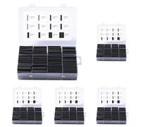 Vinabo 400pz 3:1 Tubi termorestringenti a doppia parete Kit tubi termorestringenti impermeabili Rivestimento adesivo Isolamento elettrico Kit tubi termorestringenti (Nero) (Confezione da 5)