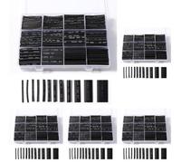 Vinabo 900 Pezzi Termorestringente, Kit Guaine Termorestringenti, termorestringente per cavi elettrici, per Hobbisti per l'arte fai-da-te,Rapporto di restringimento 2: 1(12 Taglia, Nero)