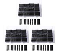 Vinabo 900 Pezzi Termorestringente, Kit Guaine Termorestringenti, termorestringente per cavi elettrici, per Hobbisti per l'arte fai-da-te,Rapporto di restringimento 2: 1(12 Taglia, Nero)