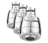 Vinabo Aeratore per Lavello 360° Girevole con Filtro Regolatore, 2 Modalità, Testa Aeratore e Atomizzatore (Confezione da 3)