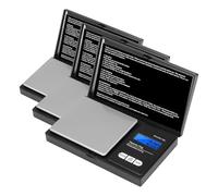 Vinabo Bilancia di Precisione 700g/0.01g, Portatile Bilance per Gioielli, Digital Pro Pocket, con Display LCD e 7 Unità, Funzione Tara, per Cucina Cucinare, Caffè, Farmaci, Nero (Confezione da 3)