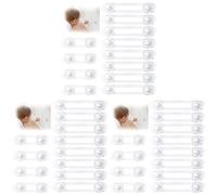 Vinabo Blocca Cassetti per Bambini, 12 Pezzi Chiusure Sicurezza per Armadietto,Armadio,Frigorifero, 3M Adesivo Nessun Trapano Necessario (Confezione da 3)