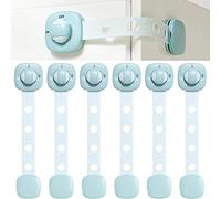 Vinabo Blocca Cassetti per Bambini, 6 Pezzi Chiusure Sicurezza Regolabili per Cassetti, Armadi, Frigoriferi