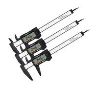 Vinabo Calibro Digitale, Professionale Calibro Digitale Classico da 150 mm / 6 Pollici con Ampio Display LCD Electronic Digital Caliper per Misurzione Esterna, Interna, Profondità e di Passo, Nero