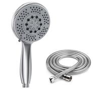 Vinabo Doccino per Doccia con Tubo 1,5m Soffione Doccia 5 Getti Cromato Doccetta