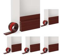 Vinabo Guarnizione Sottoporta in Gomma, Striscia di Sigillatura Paraspifferi, Insonorizzata Antivento Antipolvere, 100cm x 5cm, Marrone (Confezione da 5)