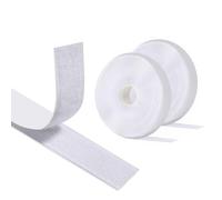 Vinabo Hook Loop Autoadesivo 8 m x 20 mm, Nastro a Strappo Adesivo Bianco