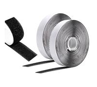 Vinabo Hook Loop Autoadesivo 8 m x 20 mm, Nastro a Strappo Adesivo Nero
