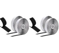 Vinabo Hook Loop Autoadesivo 8 M X 20 MM, Nastro Biadesivo Per Tessuti Hook Loop, Nastro Adesivo Forte Con Chiusura A Strappo Per Cucire (Nero) (Confezione da 2)