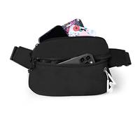 Vinabo Marsupio Uomo Donna Unisex, Marsupio Impermeabile, Waist Bag con Jack per Cuffie con Cerniera, Cintura Regolabile per Allenamento all'aperto, Escursionismo