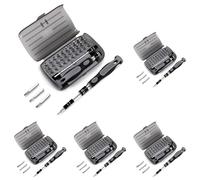 Vinabo Mini Set 32 in 1 di Cacciaviti di Precisione - Magnetici, Multifunzione, per Riparazione Elettronica Fai-da-te (Confezione da 5)