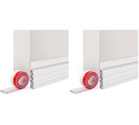 Vinabo Paraspifferi Porta,100 x 5cm Guarnizione Sottoporta in TPE, Facile e Veloce da Installare,Isolante Termico Porte Ideale Anche per Protezione da Suoni,Freddo,Antipolvere e Anti (Bianco)