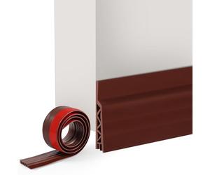 Vinabo Paraspifferi Porta in TPE, 100 x 5cm Guarnizione Sottoporta, Facile e Veloce da Installare, Isolante Termico Porte Ideale Anche per Protezione da Suoni, Freddo, Antipolvere, Marrone
