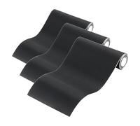 Vinabo Pelle Adesiva per Riparazioni 40 x 150 cm, Similpelle Adesiva, Toppe per Riparazione Autoadesive in Pelle PU, Ecopelle Adesiva Tappezzeria, Sedile Auto, Divano, Mobili-Nero (Confezione da 3)
