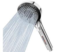 Vinabo Soffione Doccia Anticalcare, Doccino per Doccia con 6 Modi Funzione, Soffione Doccia Alta Pressione, Telefono Doccia Universale Facile da Installare (Argento/Cromo)