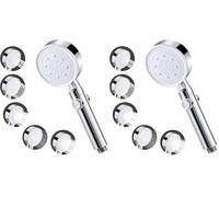 Vinabo Soffione Doccia,Doccino per Doccia Alta Pressione,Telefono Doccia Risparmio Idrico con 5 Tipi di getto Universale Doccia Soffione a pioggia, Ugello in Siliconecon Pulsante di Arresto