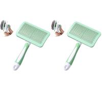 Vinabo Spazzola per Cani e Gatti,Autopulente per Cane Pelo Lungo/Corto Elimina Peli Morti e Sottopelo,Strumenti per Toelettatura Professionale per Animali Domestici, (Confezione da 2)