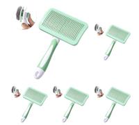 Vinabo Spazzola per Cani e Gatti,Autopulente per Cane Pelo Lungo/Corto Elimina Peli Morti e Sottopelo,Strumenti per Toelettatura Professionale per Animali Domestici, (Confezione da 5)