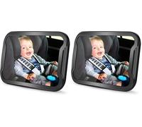 Vinabo Specchio per auto per bambini, infrangibile, specchio per auto regolabile a 360°, specchietto posteriore per bambini, adatto per tutti i tipi di poggiatesta (Confezione da 2)