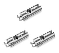 Vinabo Supporto Soffione Doccia, Supporto Doccia Senza Foratura, 18-25 mm, Diametro Regolabile, Supporto Doccetta con Gancio, Installazione Semplice (Confezione da 3)