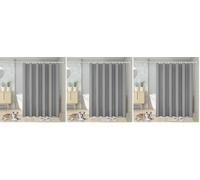 Vinabo Tenda da doccia 180 x 200 cm, con 12 anelli per tenda da doccia, impermeabile, lavabile, per doccia e vasca da bagno, Shower Curtains (Confezione da 3)