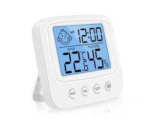Vinabo Termometro Igrometro Digitale per Interni ad Alta Precisione, Igrometro Digitale Interno, Termometro Digitale da Scrivania, con Monitor di Temperatura e Umidità - Retroilluminazione