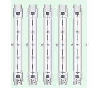 Vinaco R7S Bulb 118MM 200W, 5 Pack J78 Halogen Dimmable with 2800K Warm White, High Output 4650LM Halogen Lamp 230V 200W, Long Lifespan 118MM Bulb for Security Light, Landscape Light