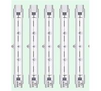 Vinaco R7S Bulb 118MM 500W, 5 Pack J78 Halogen Dimmable with 2800K Warm White, High Output 8300LM R7S Halogen Lamp 230V 500W, Long Lifespan 118MM Bulb for Security Light, Landscape Light