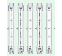 Vinaco R7S Bulb 78MM 100W, 5 Pack J78 Halogen Dimmable with 2800K Warm White, High Output 1600LM Halogen Lamp 230V 100W, Long Lifespan R7S 78MM Bulb for Security Light, Landscape Light