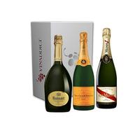 VINADDICT Confezione Champagne Prestigio N°6, 3 Bottiglie - R De Ruinart, Veuve Clicquot, Mumm Cordon Rouge, 750 millilitri