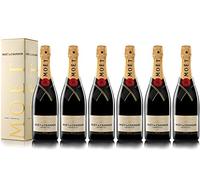 VINADDICT Set di 6 Champagne Moët & Chandon Brut Moët Imperial Con Astucci, 750 millilitri