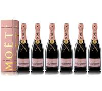 VINADDICT Set di 6 Champagne Moët & Chandon Rosato Imperiale Con Astucci, 750 millilitri