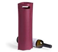 VINAK - 10 Sacchetti per Bottiglie di Vino - Champagne in Materiale Non Tessuto Termosaldato ad Alta Resistenza con Manico | Sacchetti regalo, matrimonio, battesimo, compleanno (B - Bordeaux, 10)