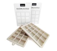 VINAK - Confezione da 2 cubetti di ghiaccio in silicone - 15 cubetti di ghiaccio per vassoio - Stampo in silicone ideale per bevande fredde, whisky o cocktail