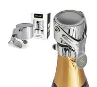 VINAK - Tappo per champagne in acciaio inox cromato | Adatto a tutti i tipi di bottiglie di spumante - prosecco e vino | Chiusura ermetica consente di conservare tutte le proprietà