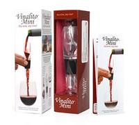 Vinalito Mini Vino Aeratore e Decanter da Viaggio con Borsa da Viaggio in Velluto Trasparente