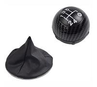 VINAMY Pomello Leva Cambio per Abarth 695 Rivale 175 Anniversary 2017,Manopola Cambio Gearstick Penna Di Testa Palla Manuale Auto Ricambio Interne Parti,5 Speed Carbon 1 Set