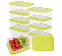 VINATO 10 Pezzi 520ml Contenitori Plastica con Coperchio, Riutilizzabili Set Con