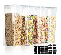 VINATO 2.8L Scatola Portaoggetti Da Cucina - Set Di 4, Barattoli Ermetici Alimentari In Plastica Sigillati Con Coperchio, Per Conservare Cereali, Pasta, Farina