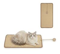 VINATO 2 Tappetini Tiragraffi Gatto Sisal, Autoadesivi, 50x20 cm | 2 Pezzi, Fibra Di Sisal, Autoadesivi, Per Divano, Parete, Porta, Giocattolo Incluso, 50x20 Cm