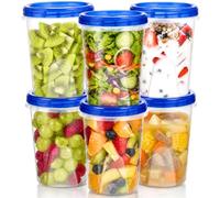 VINATO 6Pcs 1000ML Contenitori Ermetici per Alimenti Contenitori Plastica per Alimenti Senza BPA | Impilabili | Riutilizzabili | A prova di perdite | Adatti al microonde e alla lavastoviglie