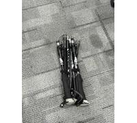 VINATO Bastoni da Trekking Pieghevoli, 2 Pezzi, Bastoncini Escursionismo in Lega di Alluminio Leggeri, Regolabili 110-130cm con Borsa da Trasporto, per Nordic Walking, Escursionismo, Nero