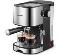 VINATO Caffettiera Espresso 15 Bar, Caffettiera Espresso con Montalatte Professionale, Piccola Caffettiera Espresso per Cappuccino, Latte & Macchiato