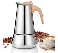 VINATO Caffettiera Moka 350ml per Induzione - 6 Tazze in Acciaio Inox, Macchina per Caffè Espresso Italiano per Tutti i Fuochi