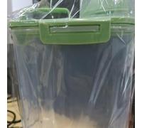 VINATO Contenitore Ermetico 2.5L per Detersivo in Polvere e Croccantini, Box con Beccuccio e Scala di Misura, Materiale PP per Lavanderia e Casa, Verde