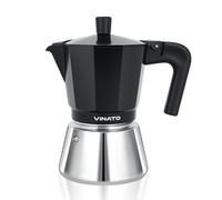 VINATO Induction Caffettiera, Caffettiera Moka Express 6 Tazze, Adatta a Tutti i piani cottura, con Valvola di Sicurezza